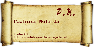 Paulnics Melinda névjegykártya