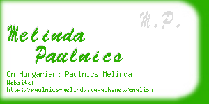 melinda paulnics business card